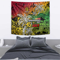Personalized Vanuatu 45th Independence Anniversary Tapestry Melanesian Pattern Reggae - Polynesian Pride