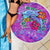 Dolphin Polynesia Beach Blanket Hibiscus Tropical Wave - Purple Vibes