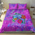 Dolphin Polynesia Bedding Set Hibiscus Tropical Wave - Purple Vibes