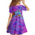 Personalized Dolphin Polynesia Family Matching Mermaid Dress and Hawaiian Shirt Hibiscus Tropical Wave - Purple Vibes