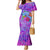 Personalized Dolphin Polynesia Family Matching Mermaid Dress and Hawaiian Shirt Hibiscus Tropical Wave - Purple Vibes