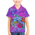 Personalized Dolphin Polynesia Family Matching Mermaid Dress and Hawaiian Shirt Hibiscus Tropical Wave - Purple Vibes