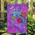 Dolphin Polynesia Garden Flag Hibiscus Tropical Wave - Purple Vibes