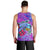 Personalized Dolphin Polynesia Men Tank Top Hibiscus Tropical Wave - Purple Vibes