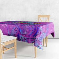 Dolphin Polynesia Tablecloth Hibiscus Tropical Wave - Purple Vibes DT02 - Polynesian Pride