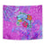 Dolphin Polynesia Tapestry Hibiscus Tropical Wave - Purple Vibes