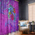 Dolphin Polynesia Window Curtain Hibiscus Tropical Wave - Purple Vibes