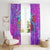 Dolphin Polynesia Window Curtain Hibiscus Tropical Wave - Purple Vibes