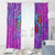 Dolphin Polynesia Window Curtain Hibiscus Tropical Wave - Purple Vibes