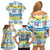 Surfing Christmas Family Matching Off Shoulder Short Dress and Hawaiian Shirt Tropical Santa Let's Go Surfing DT02 - Polynesian Pride