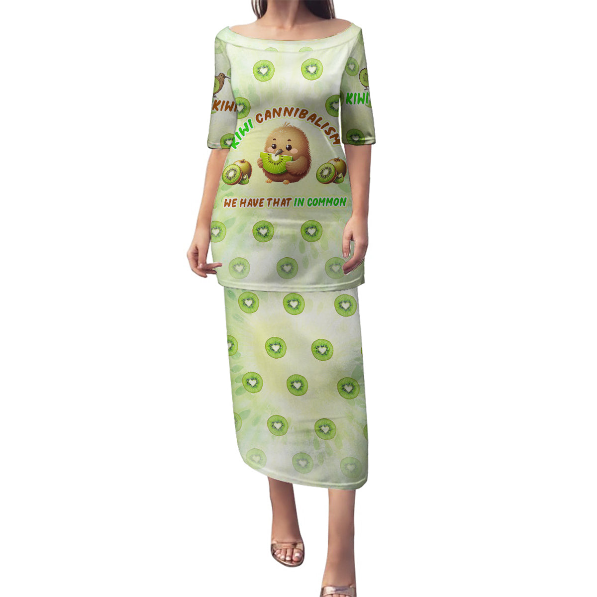 Kiwi Cannibalism Family Matching Puletasi and Hawaiian Shirt New Zealand Kiwi Cute Bird Funny