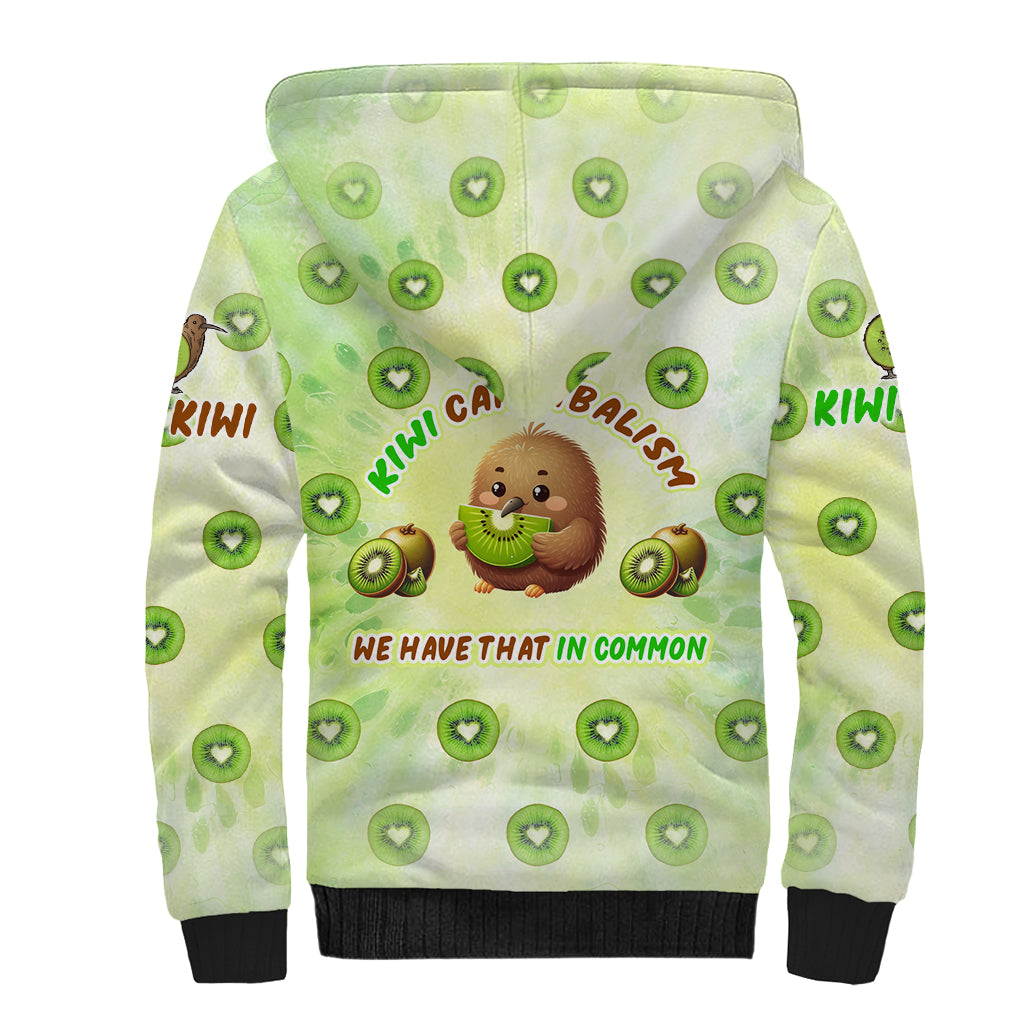Kiwi Cannibalism Sherpa Hoodie New Zealand Kiwi Cute Bird Funny