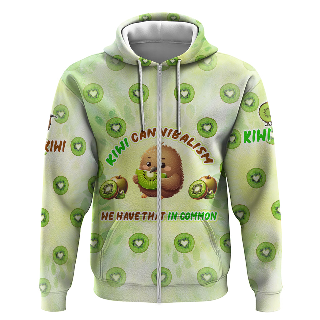 Kiwi Cannibalism Zip Hoodie New Zealand Kiwi Cute Bird Funny