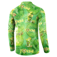 I Love Kiwi Button Sweatshirt New Zealand Kiwi Fruit Summer Cocktail DT02 - Polynesian Pride