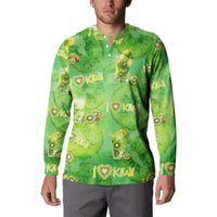I Love Kiwi Button Sweatshirt New Zealand Kiwi Fruit Summer Cocktail DT02 - Polynesian Pride