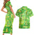 I Love Kiwi Couples Matching Short Sleeve Bodycon Dress and Hawaiian Shirt New Zealand Kiwi Fruit Summer Cocktail