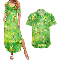 I Love Kiwi Couples Matching Summer Maxi Dress and Hawaiian Shirt New Zealand Kiwi Fruit Summer Cocktail