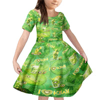 I Love Kiwi Family Matching Mermaid Dress and Hawaiian Shirt New Zealand Kiwi Fruit Summer Cocktail