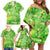 I Love Kiwi Family Matching Off Shoulder Short Dress and Hawaiian Shirt New Zealand Kiwi Fruit Summer Cocktail