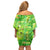 I Love Kiwi Family Matching Off Shoulder Short Dress and Hawaiian Shirt New Zealand Kiwi Fruit Summer Cocktail