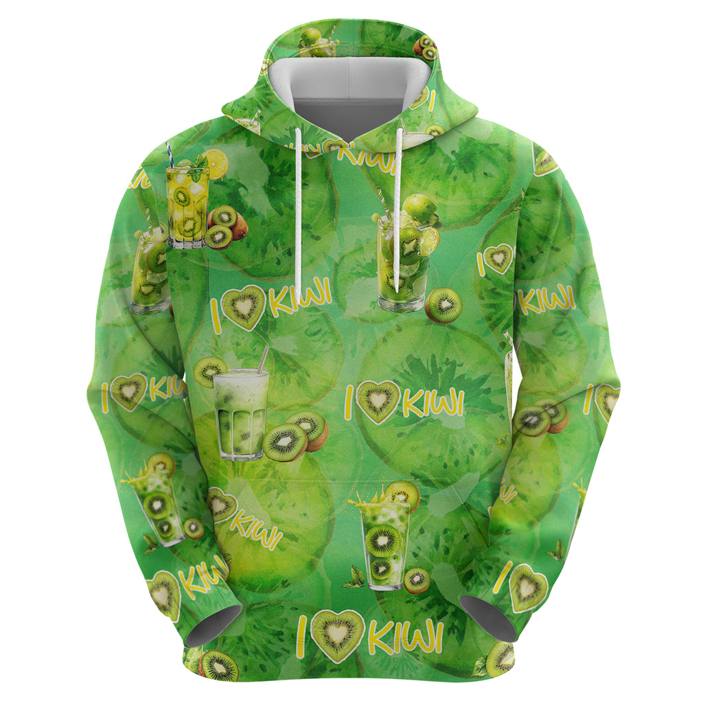 I Love Kiwi Hoodie New Zealand Kiwi Fruit Summer Cocktail
