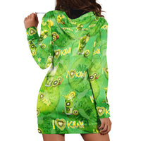 I Love Kiwi Hoodie Dress New Zealand Kiwi Fruit Summer Cocktail