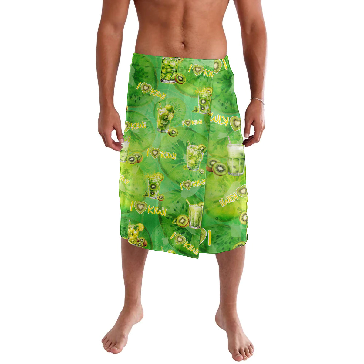 I Love Kiwi Lavalava New Zealand Kiwi Fruit Summer Cocktail DT02 Green - Polynesian Pride