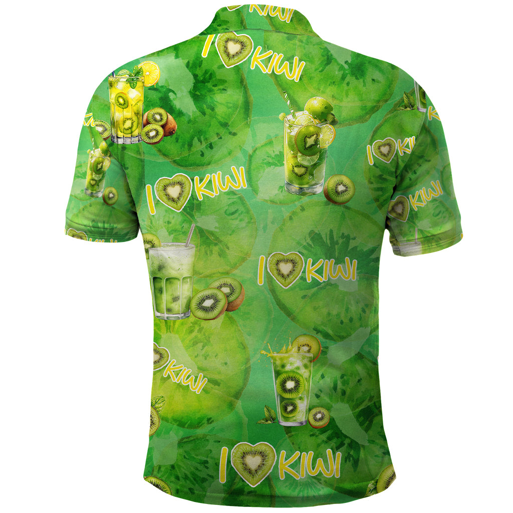 I Love Kiwi Polo Shirt New Zealand Kiwi Fruit Summer Cocktail