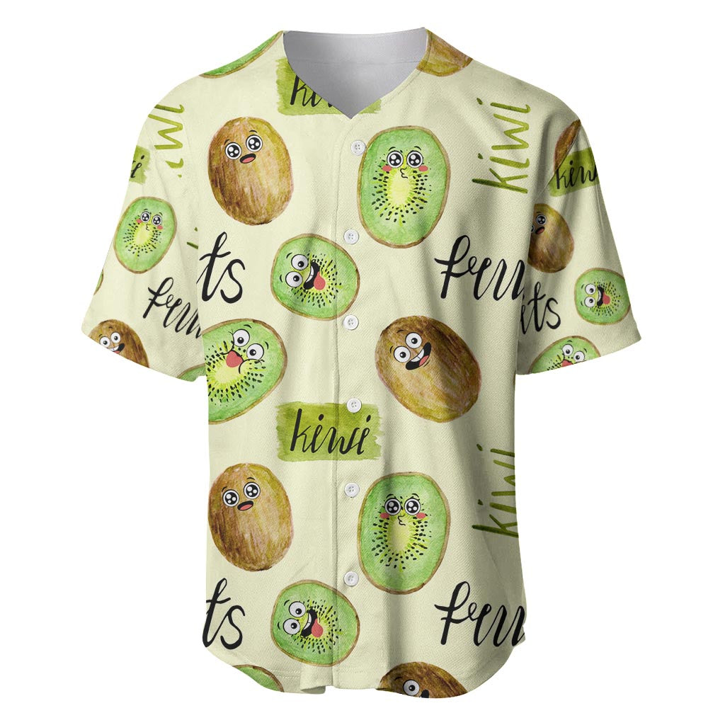 Kiwi Cute Humorous Baseball Jersey New Zealand Fruit