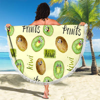 Kiwi Cute Humorous Beach Blanket New Zealand Fruit DT02 - Polynesian Pride