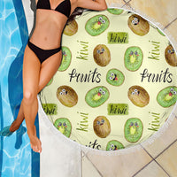 Kiwi Cute Humorous Beach Blanket New Zealand Fruit DT02 - Polynesian Pride