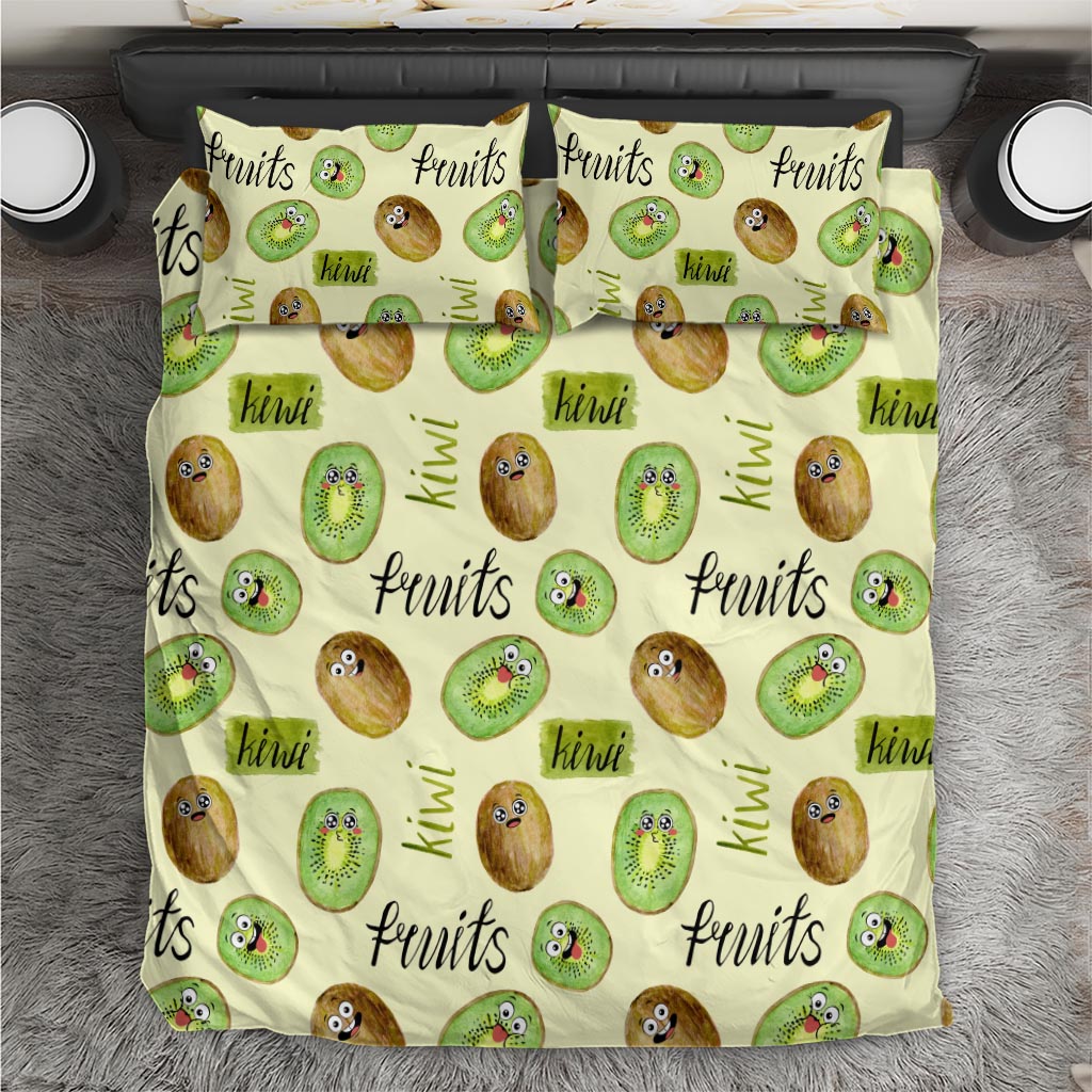 Kiwi Cute Humorous Bedding Set New Zealand Fruit