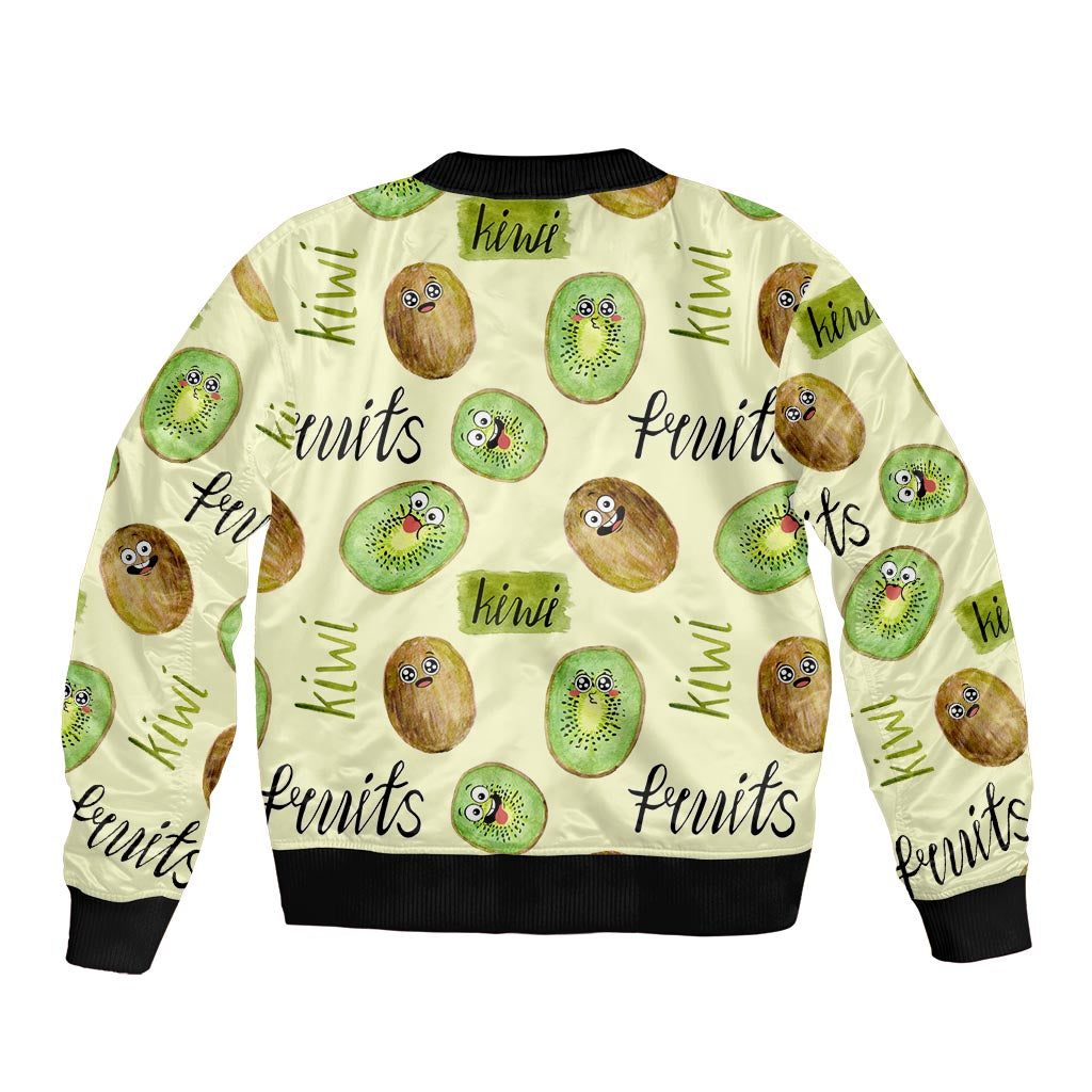 Kiwi Cute Humorous Bomber Jacket New Zealand Fruit DT02 - Polynesian Pride