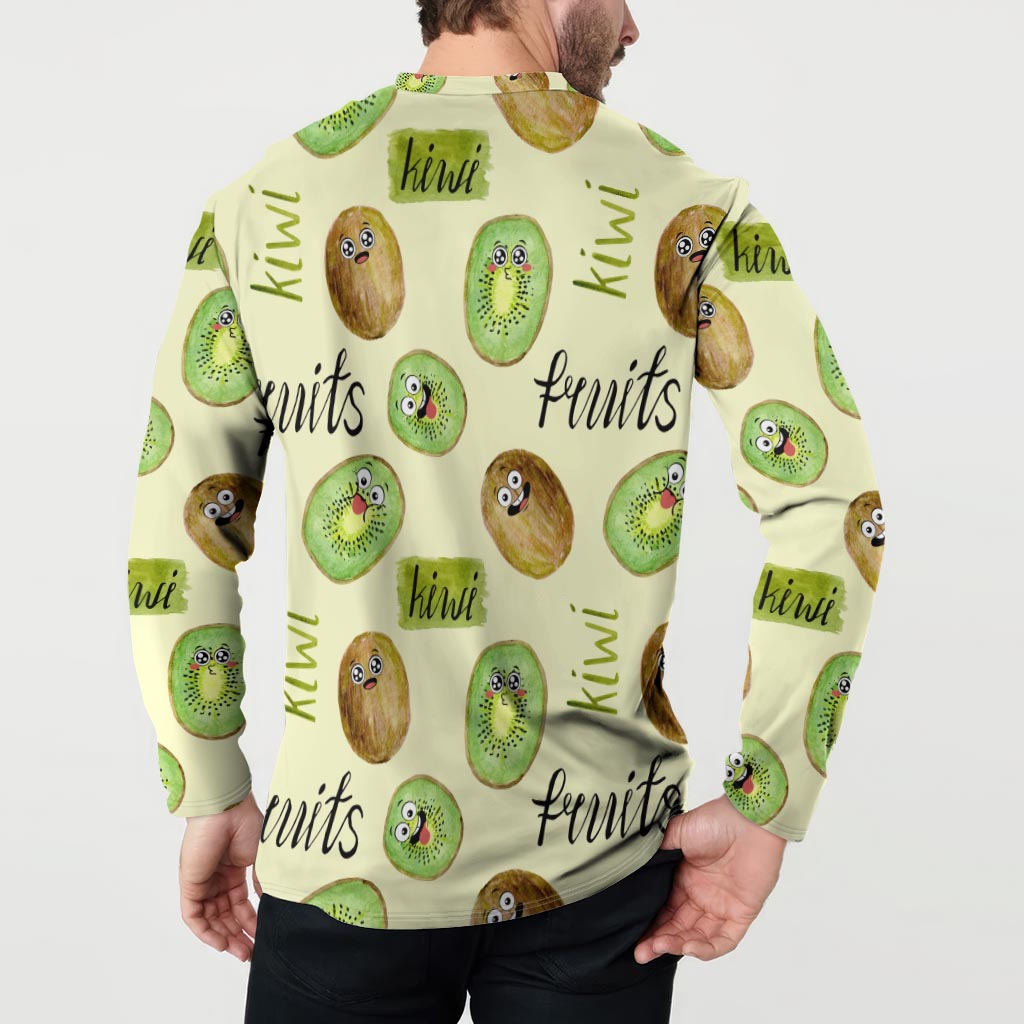 Kiwi Cute Humorous Button Sweatshirt New Zealand Fruit DT02 - Polynesian Pride
