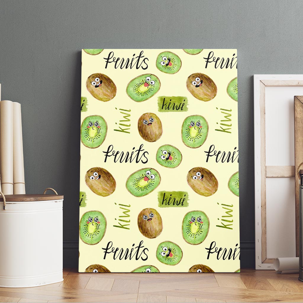 Kiwi Cute Humorous Canvas Wall Art New Zealand Fruit DT02 - Polynesian Pride