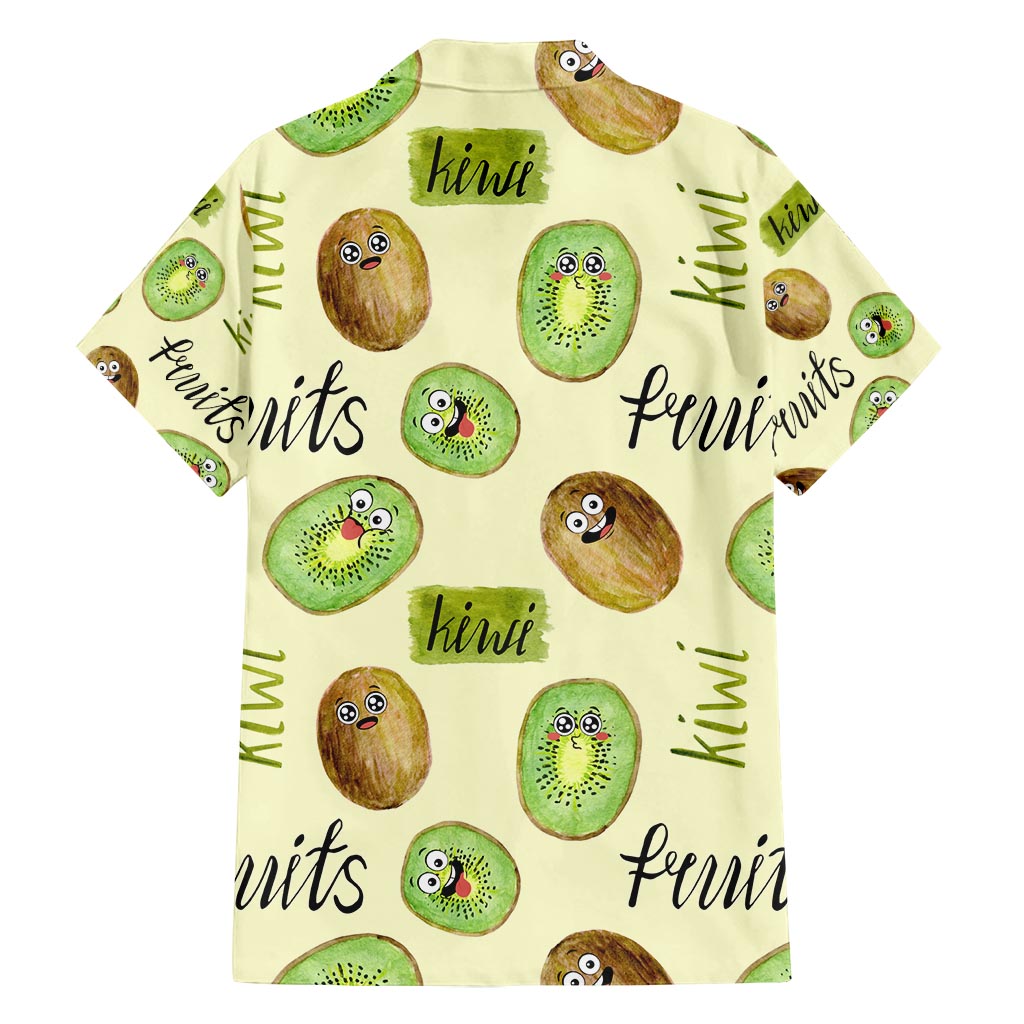 Kiwi Cute Humorous Family Matching Off Shoulder Maxi Dress and Hawaiian Shirt New Zealand Fruit