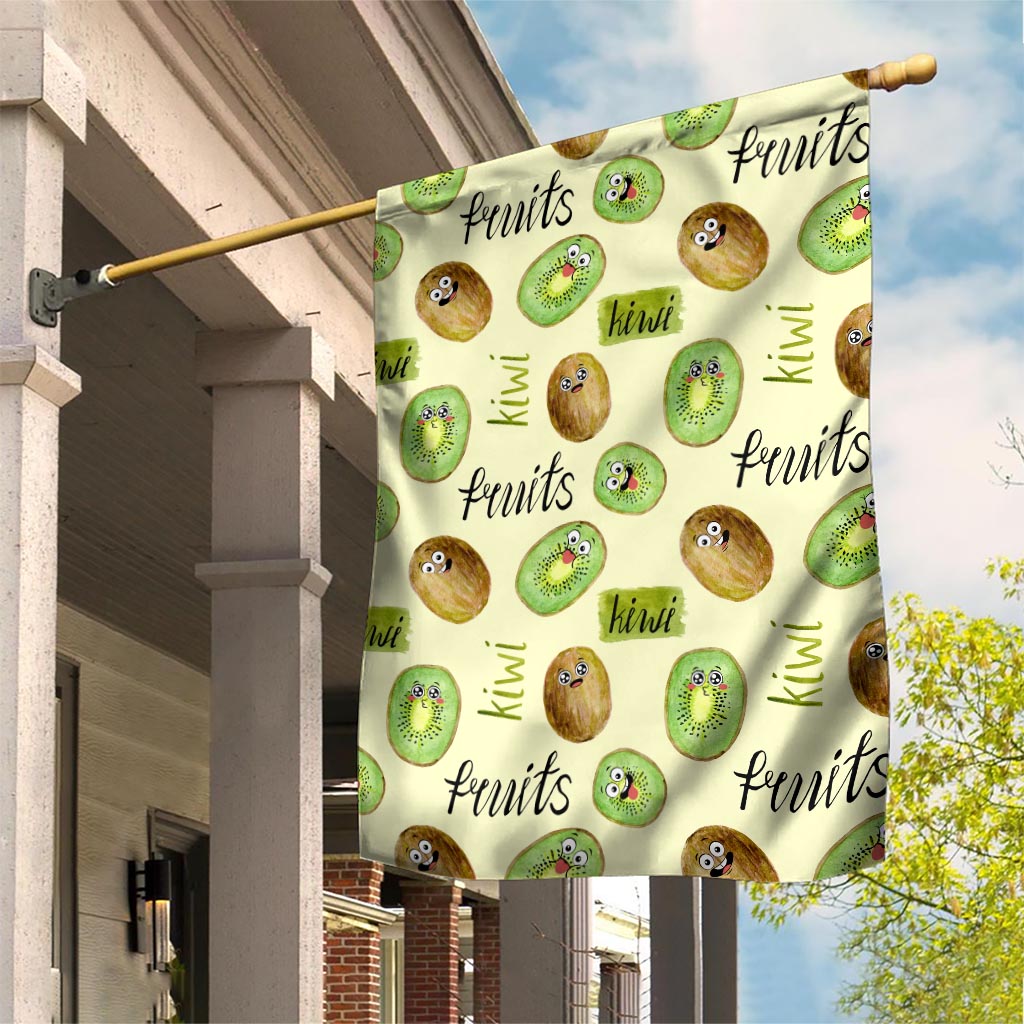 Kiwi Cute Humorous Garden Flag New Zealand Fruit DT02 House Flag Yellow - Polynesian Pride