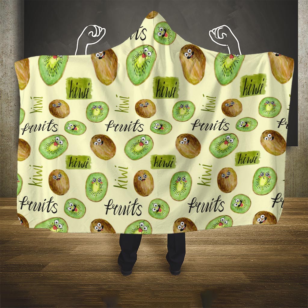 Kiwi Cute Humorous Hooded Blanket New Zealand Fruit DT02 - Polynesian Pride