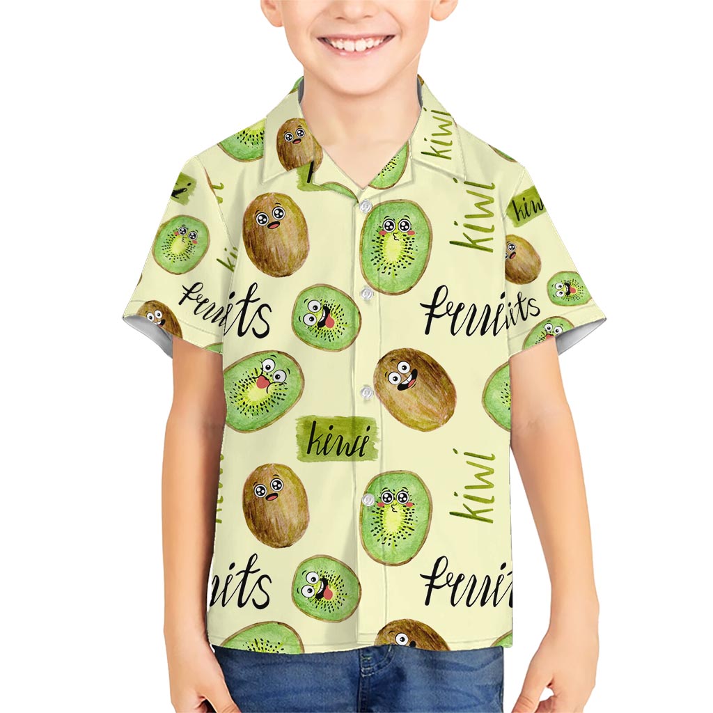 Kiwi Cute Humorous Kid Hawaiian Shirt New Zealand Fruit