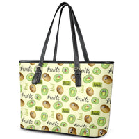 Kiwi Cute Humorous Leather Tote Bag New Zealand Fruit DT02 - Polynesian Pride