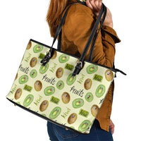 Kiwi Cute Humorous Leather Tote Bag New Zealand Fruit DT02 - Polynesian Pride