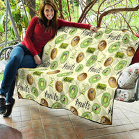 Kiwi Cute Humorous Quilt New Zealand Fruit