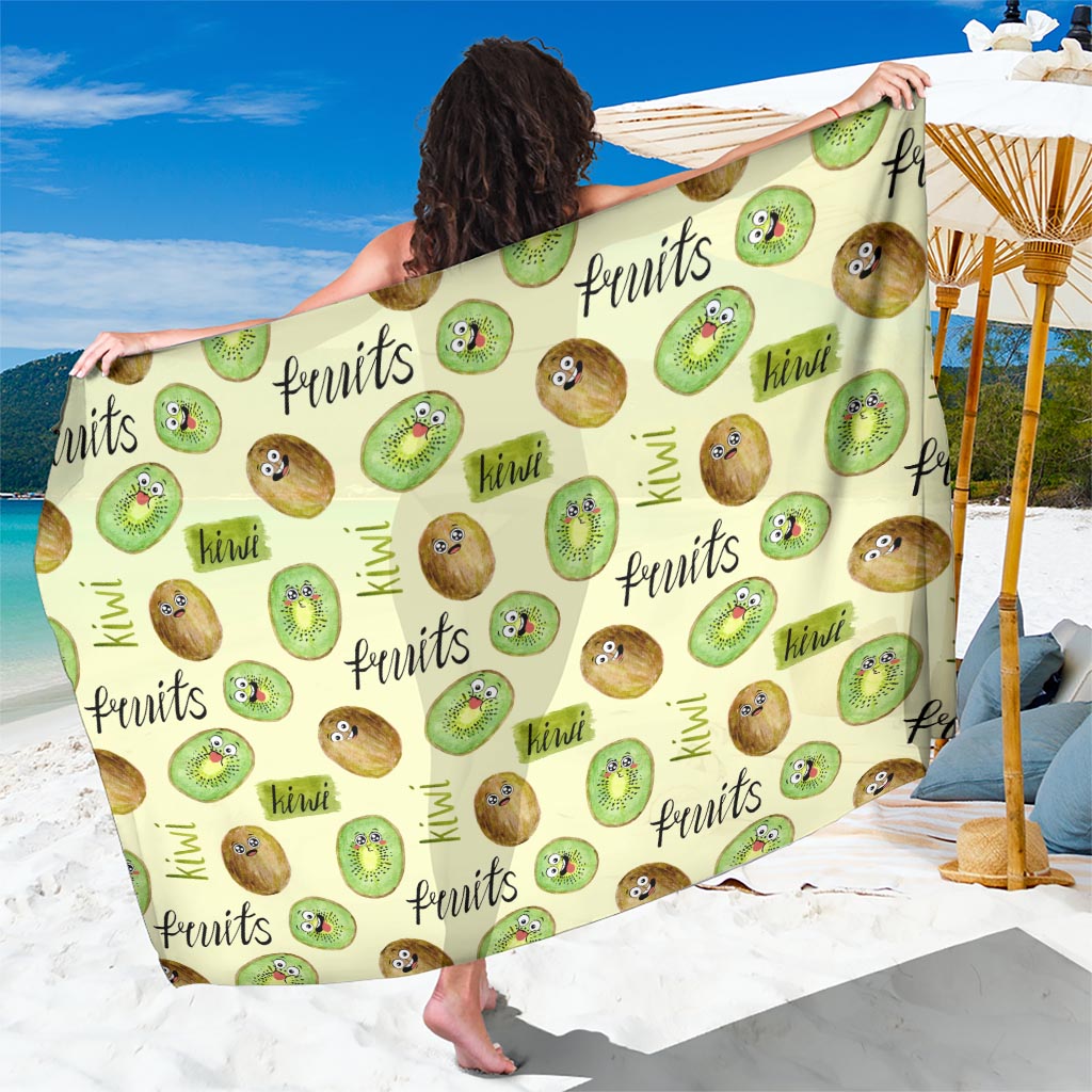 Kiwi Cute Humorous Sarong New Zealand Fruit