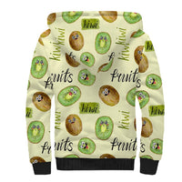 Kiwi Cute Humorous Sherpa Hoodie New Zealand Fruit