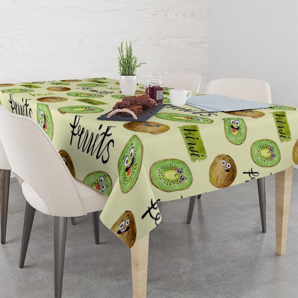 Kiwi Cute Humorous Tablecloth New Zealand Fruit DT02 - Polynesian Pride