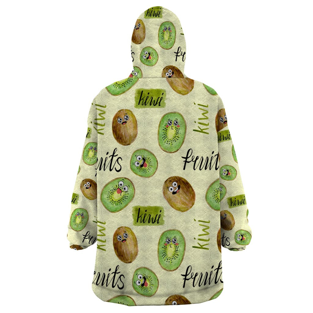 Kiwi Cute Humorous Wearable Blanket Hoodie New Zealand Fruit DT02 - Polynesian Pride
