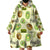 Kiwi Cute Humorous Wearable Blanket Hoodie New Zealand Fruit