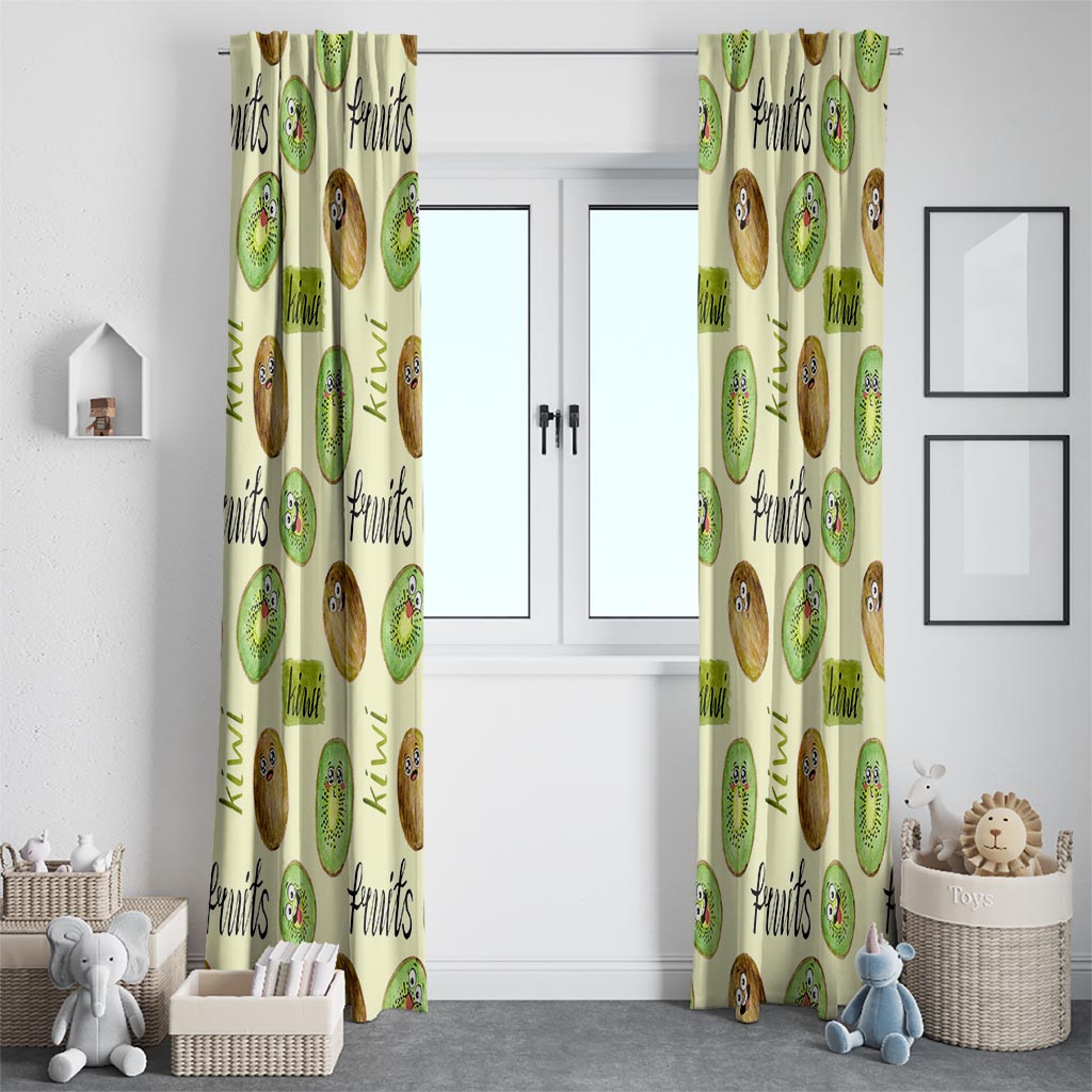 Kiwi Cute Humorous Window Curtain New Zealand Fruit DT02 - Polynesian Pride