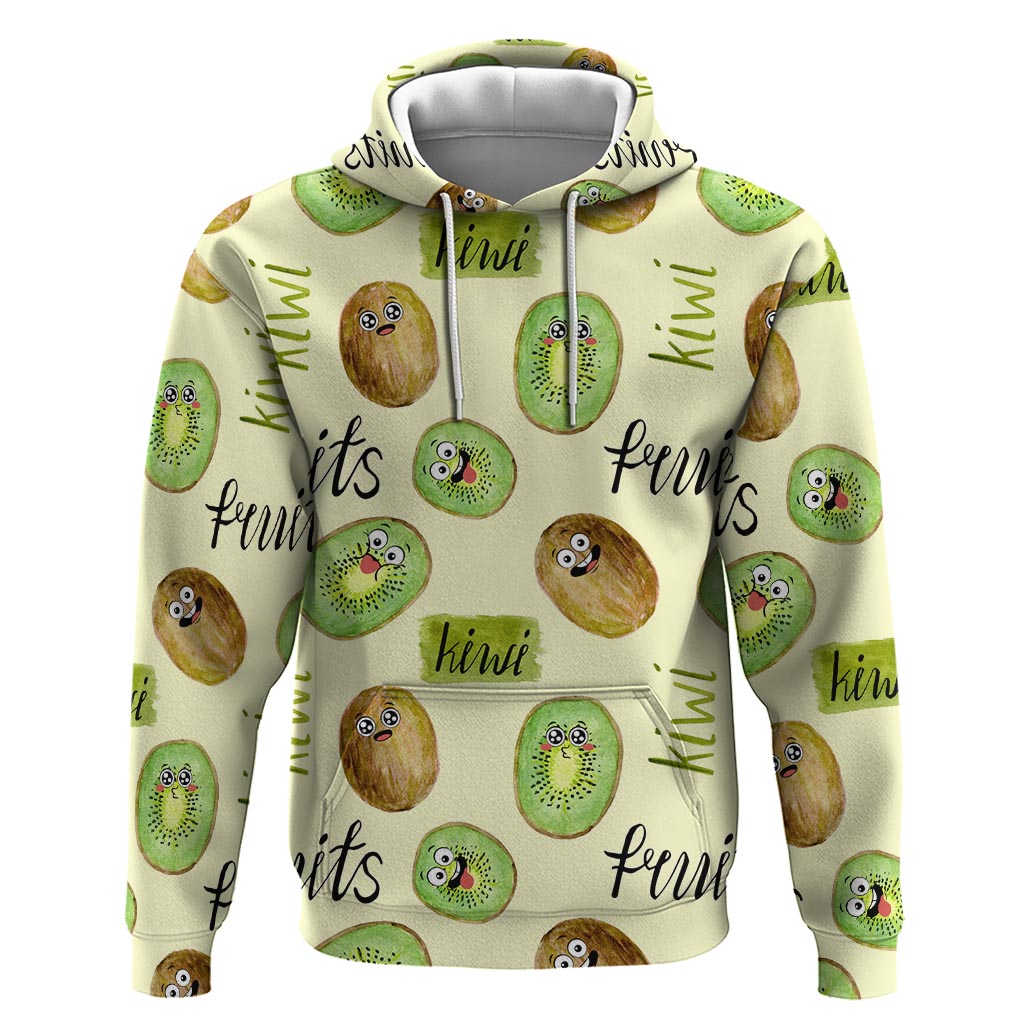 Kiwi Cute Humorous Zip Hoodie New Zealand Fruit
