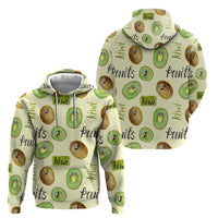 Kiwi Cute Humorous Zip Hoodie New Zealand Fruit
